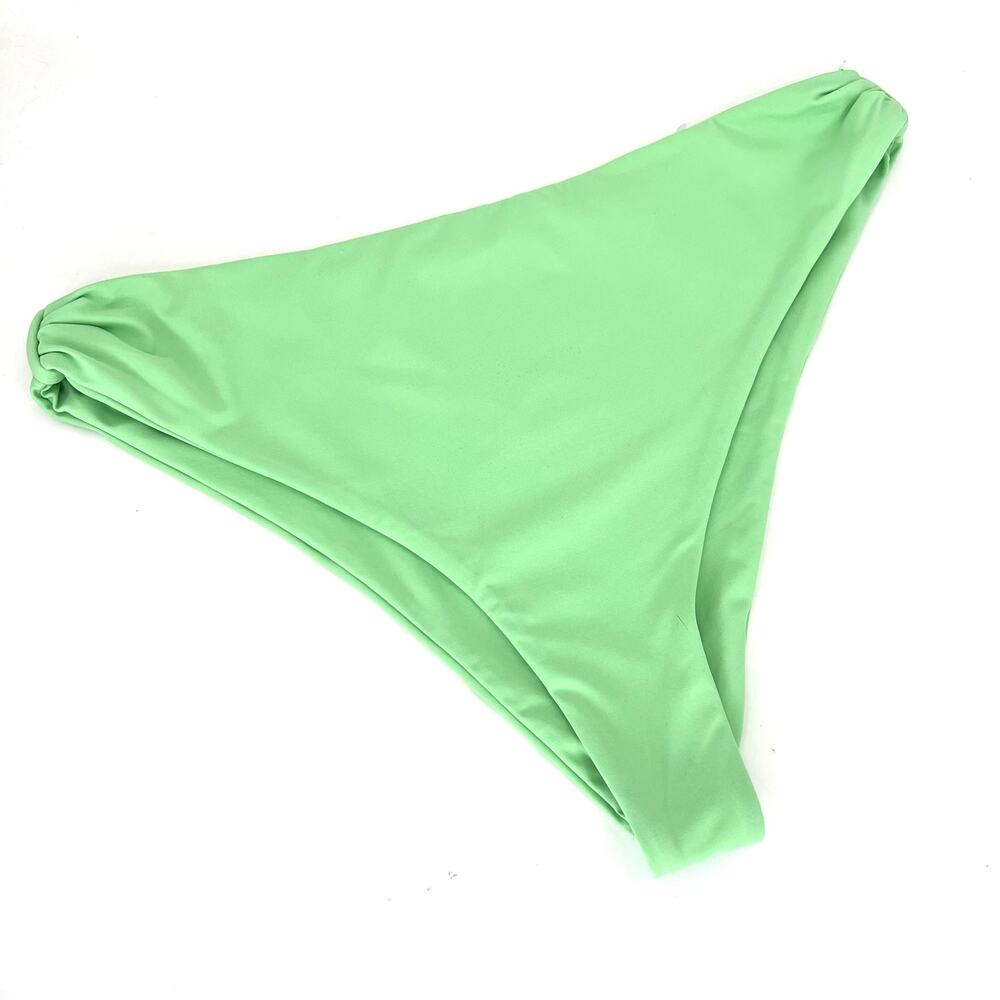 Toast Swim Classic Coverage Bikini Bottom Swimsuit Lime Mint Green LARGE NEW